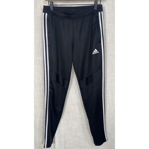 Adidas ClimaCool Women's Black 3 White Stripe Track Pants Ankle Zip Size Small S